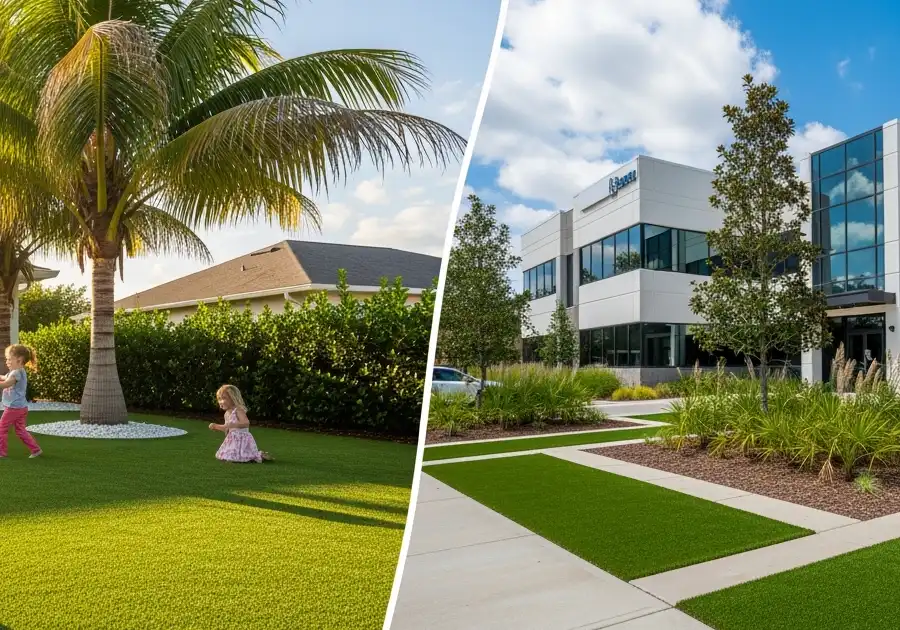 Residential and commercial artificial turf installation